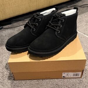 UGG Black Lace-Up Suede Boots